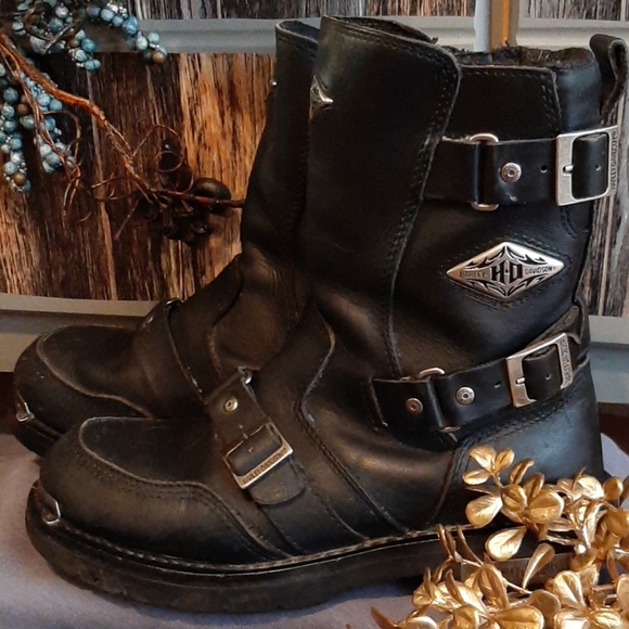 Harley-Davidson Other - Men's 9 Harley Davidson Fury Bike Boots WELL WORN